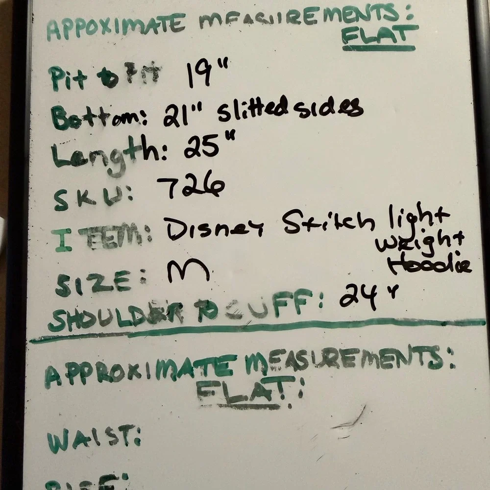 Disney Stitch Navy Blue Lightweight Hoodie Hibiscus Sleeve Womens M NEW - Picture 10 of 10